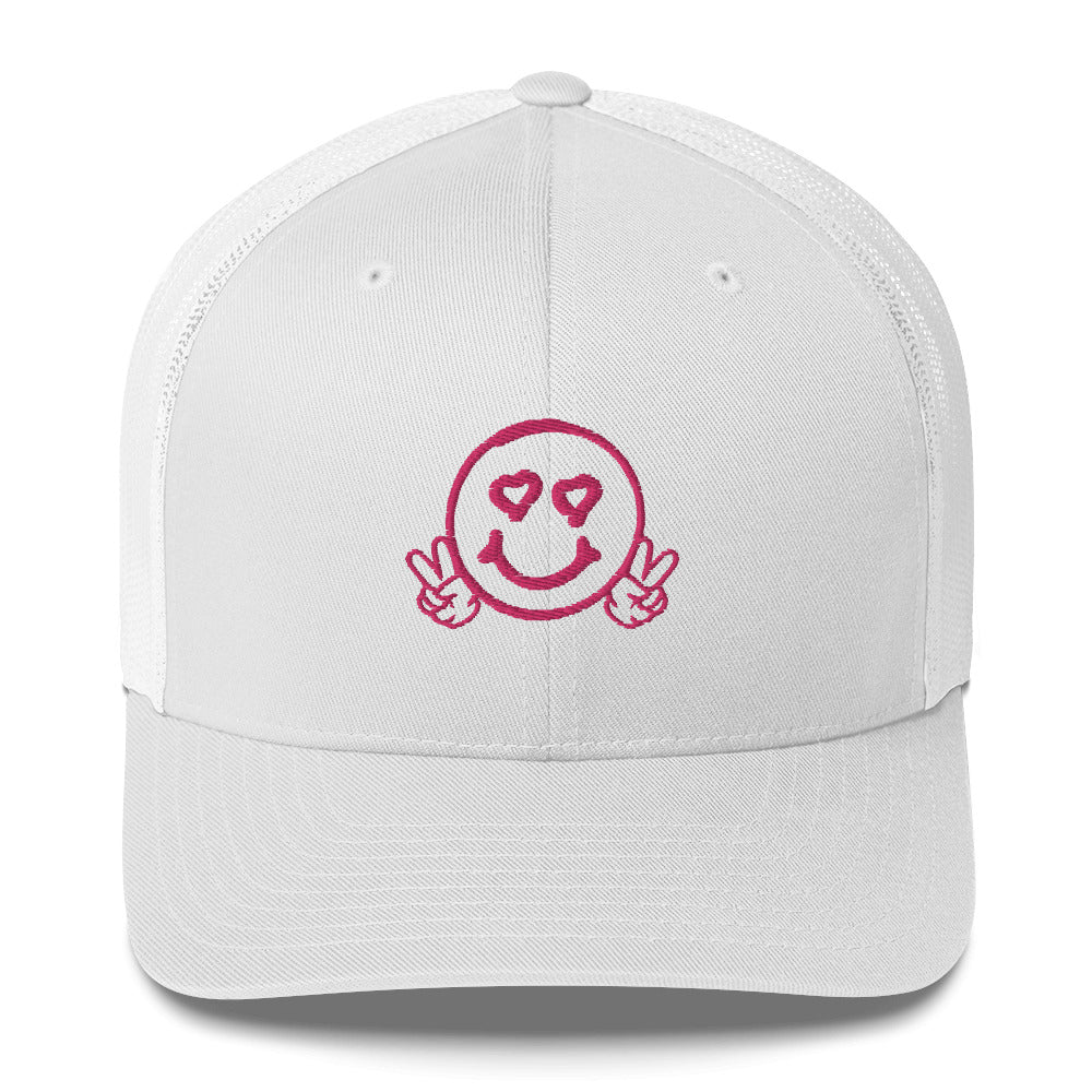 Smiley Face (Peace Sign) Trucker Cap