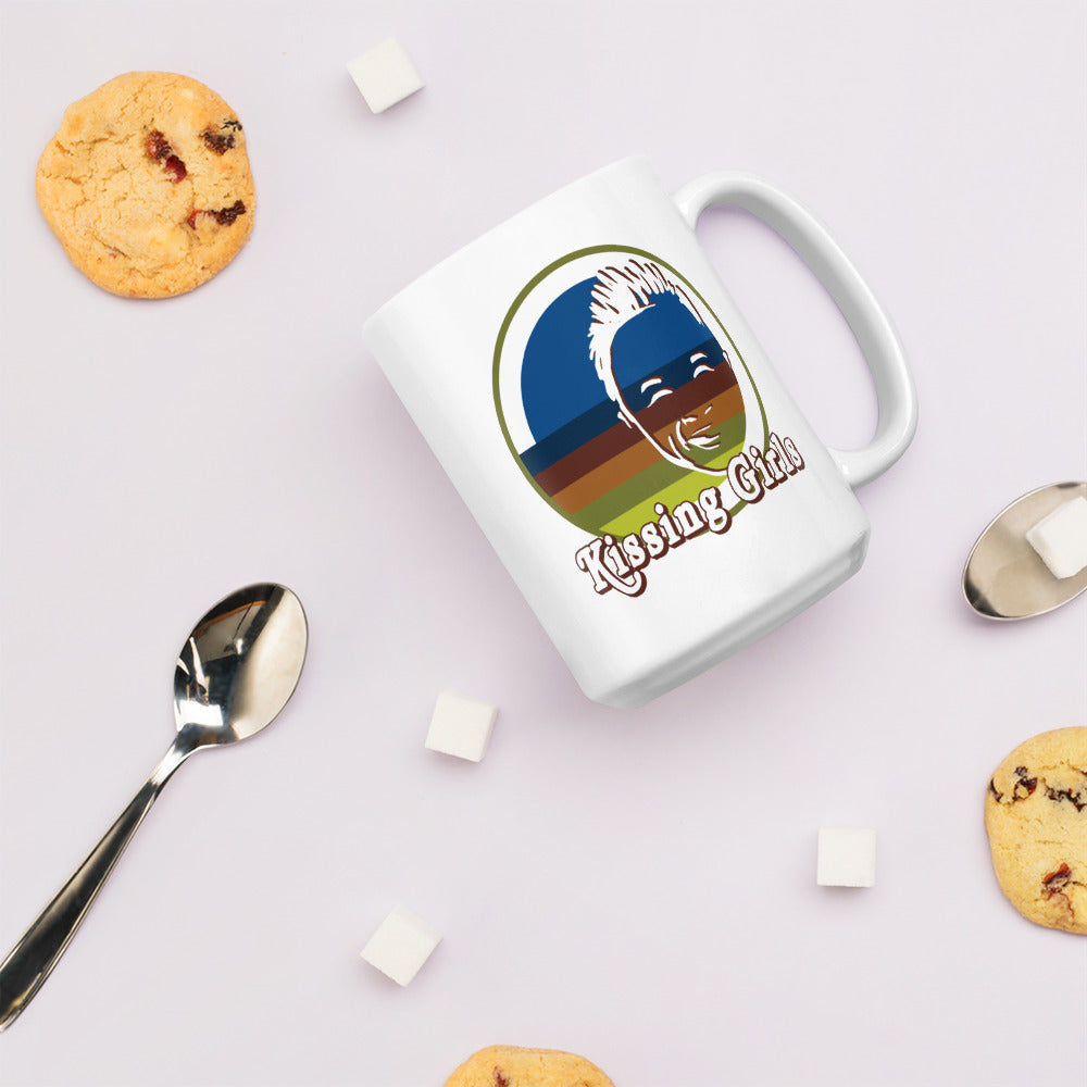 Jack Jack's "Kissing Girls" White glossy mug