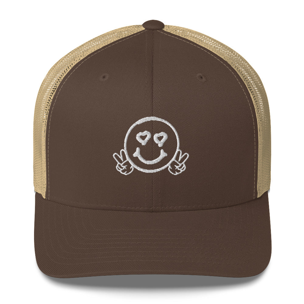 Smiley Face (Peace Sign) Trucker Hat