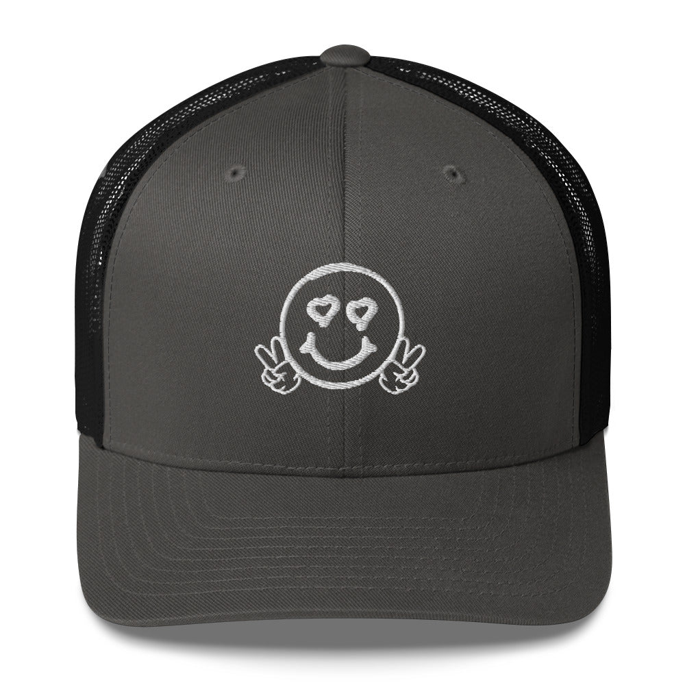 Smiley Face (Peace Sign) Trucker Hat