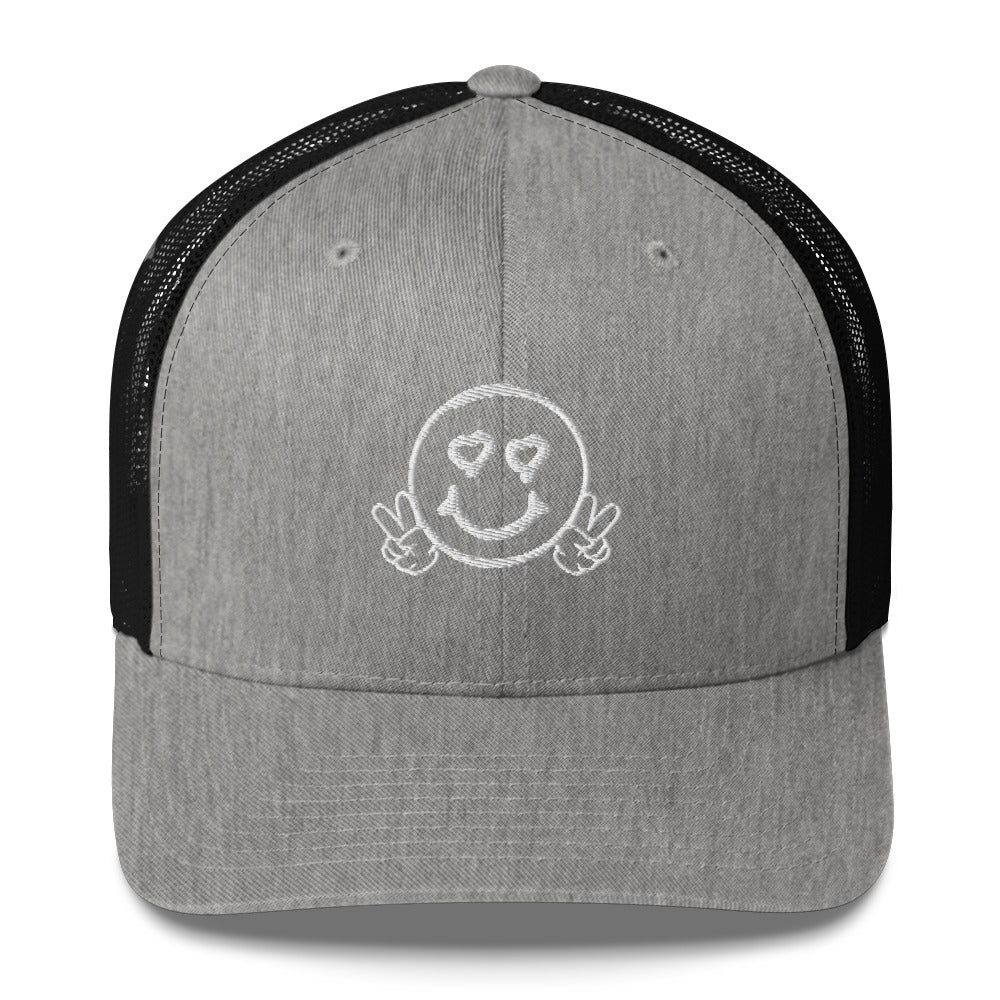 Smiley Face (Peace Sign) Trucker Hat