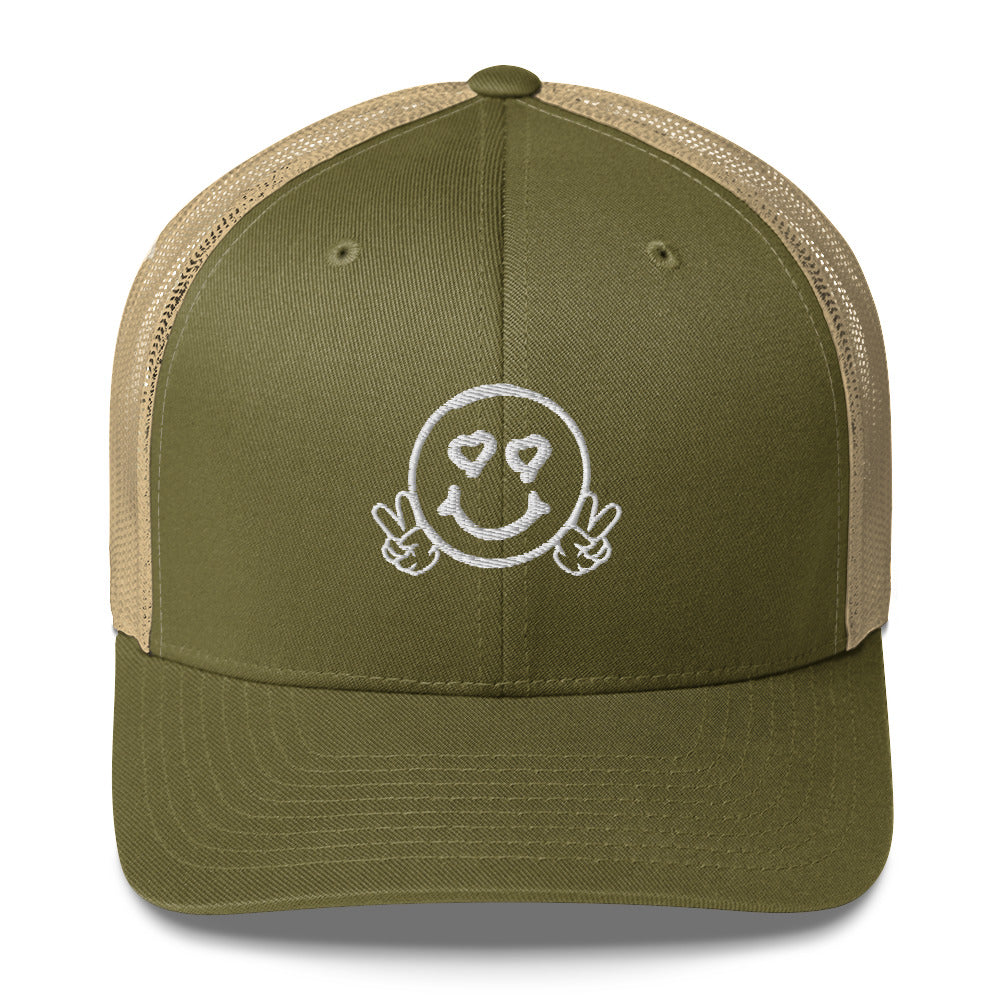 Smiley Face (Peace Sign) Trucker Hat