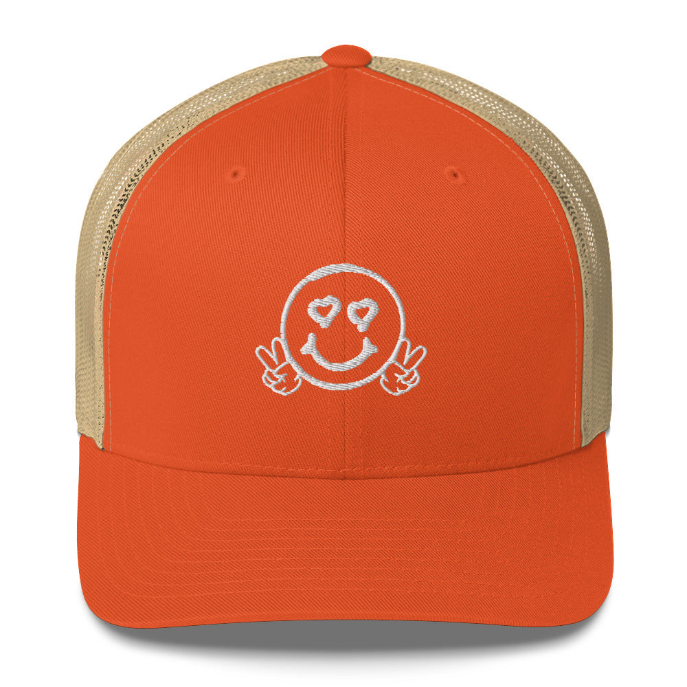 Smiley Face (Peace Sign) Trucker Hat