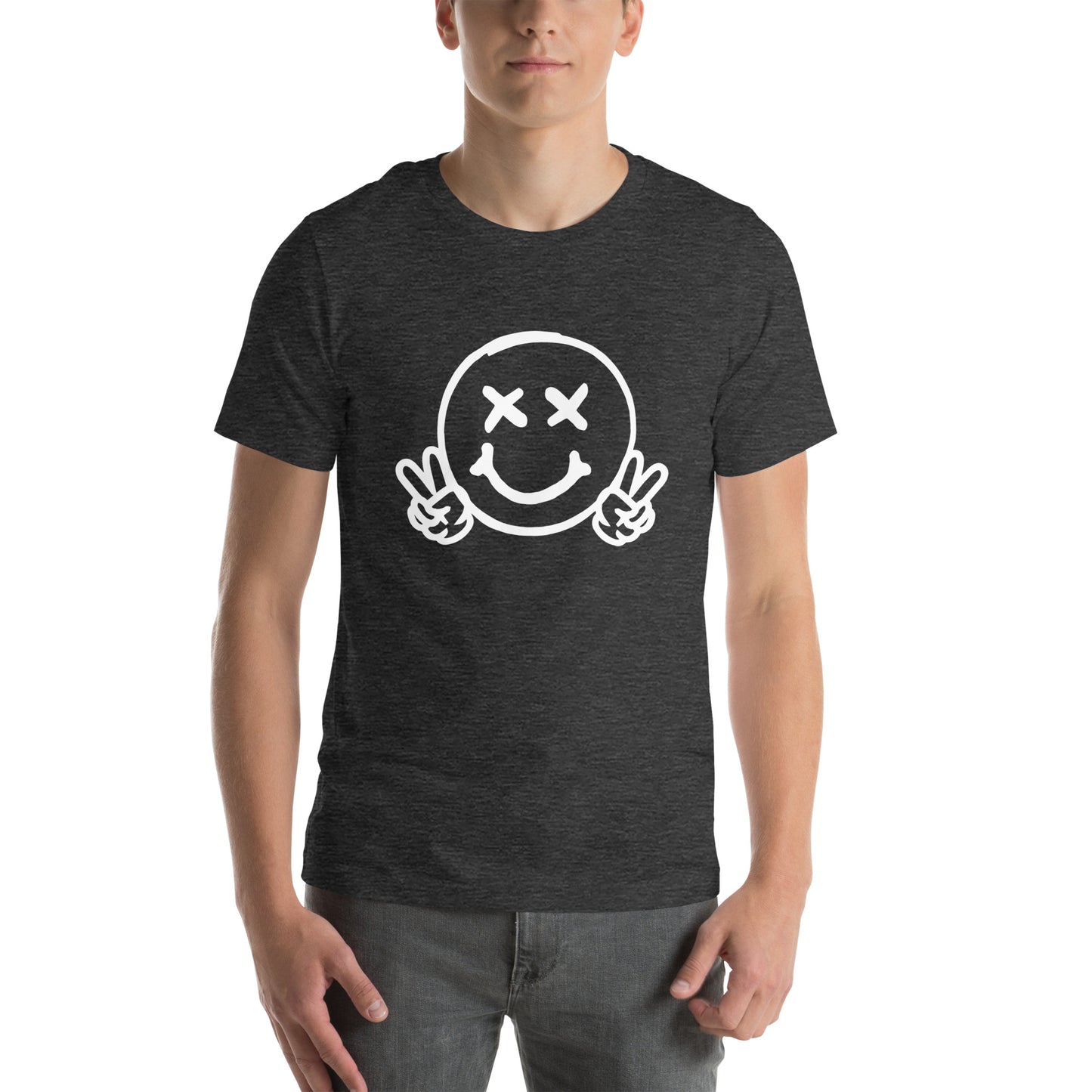 Men's Smiley Face t-shirt with "Have A Good Day" on back