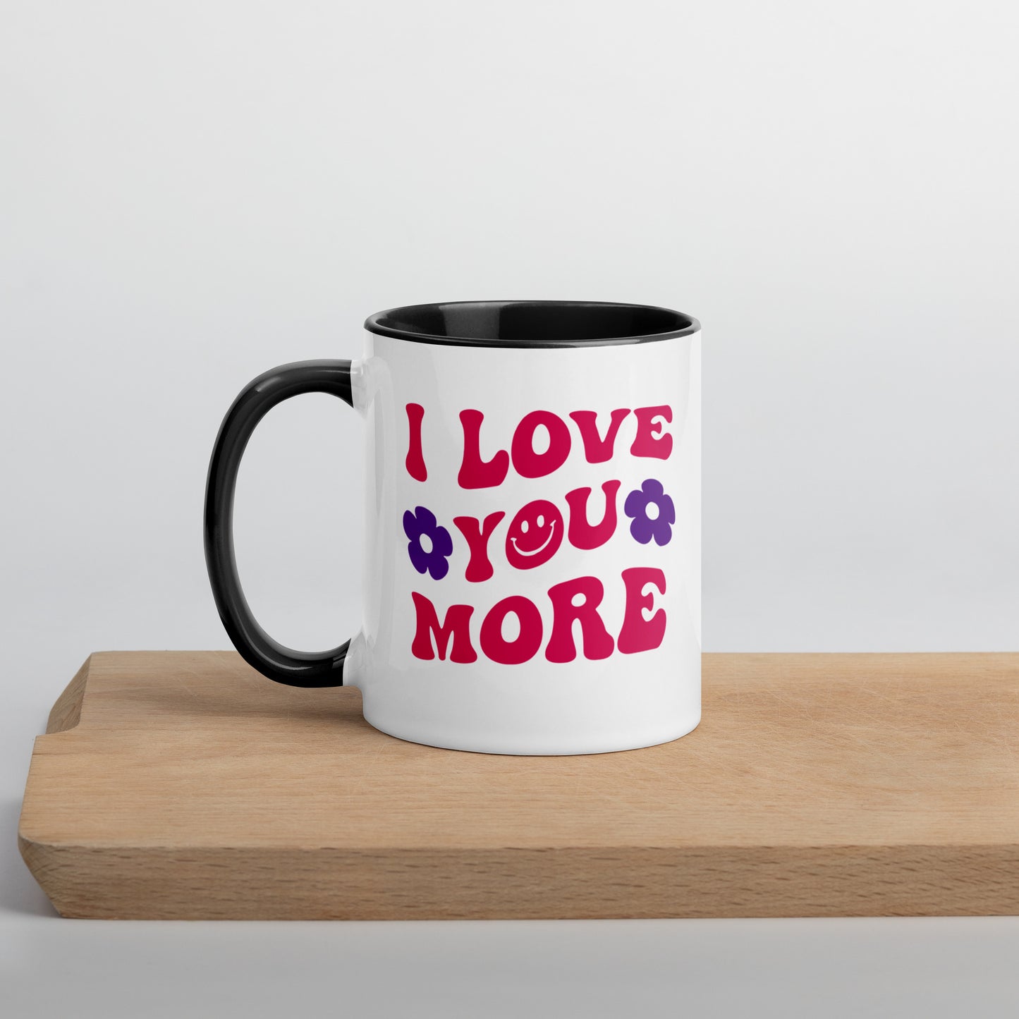 I Love You More Mug with Color Inside