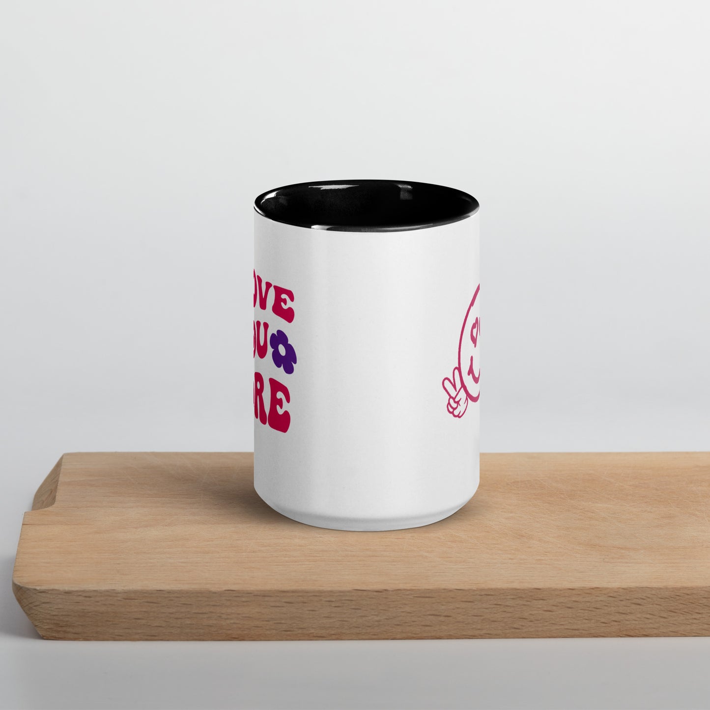 I Love You More Mug with Color Inside