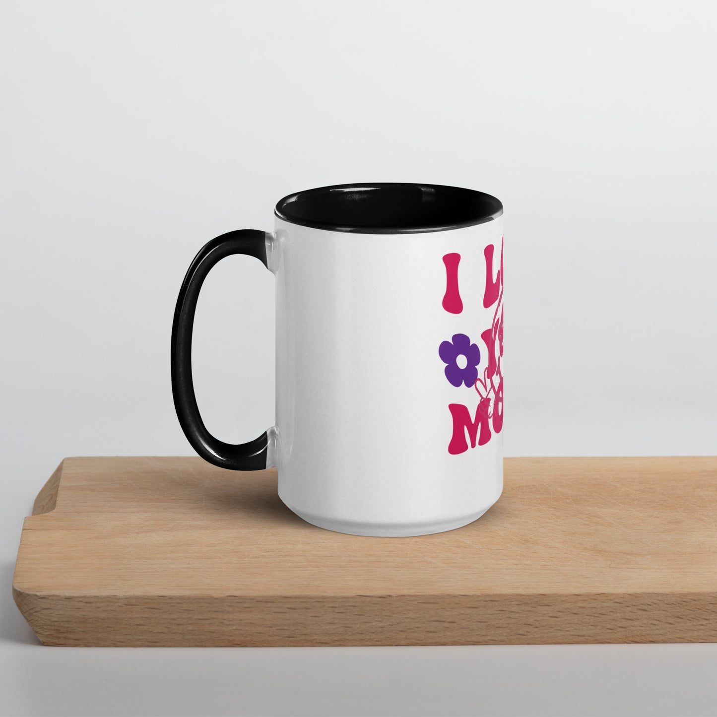 Smiley Face / I Love You More Mug with Black Color Inside