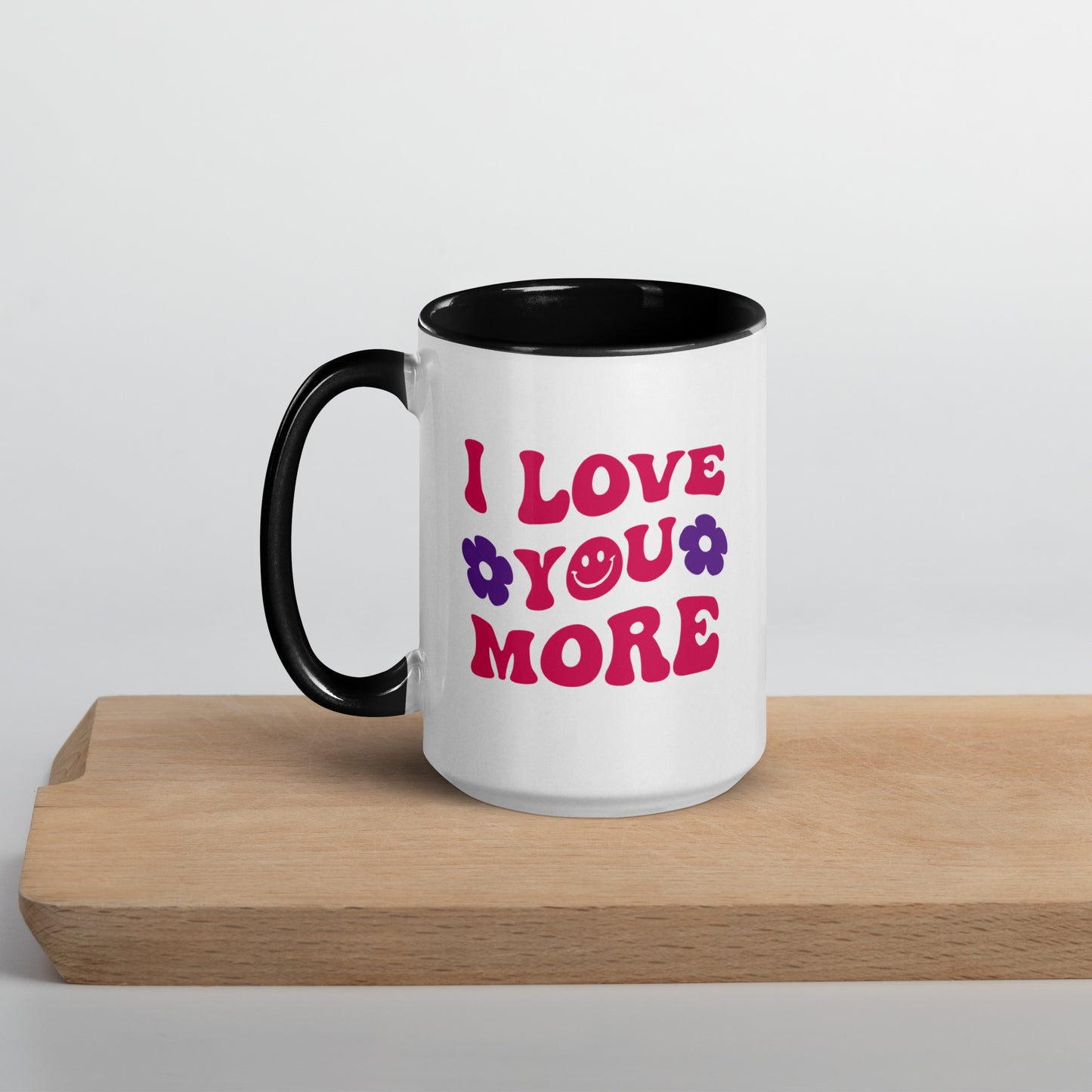 I Love You More Mug with Color Inside