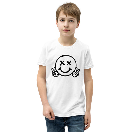 Boy's Youth Short Sleeve T-Shirt, Black Text